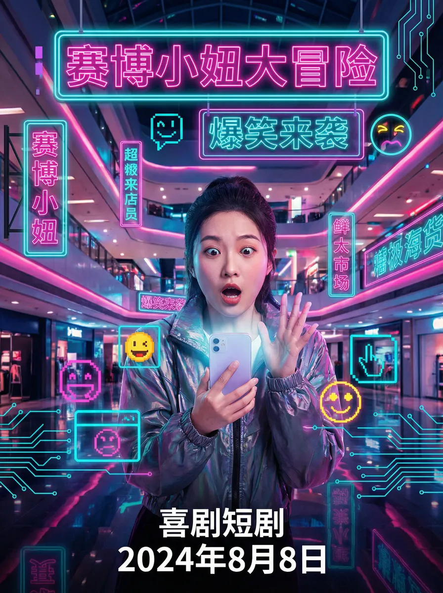 暖暖 日本 高清 在线观看6 搞笑喜剧短剧 - 赛博小妞大冒险海报